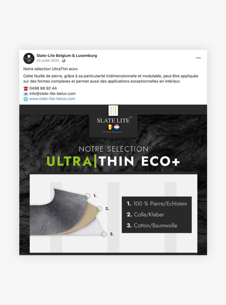 Slate Lite - publication Facebook sur l'Ultra Thin Eco+